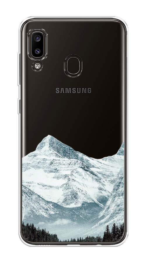 

Чехол на Samsung Galaxy A30 "Горы арт 1", Белый;зеленый, 27550-2