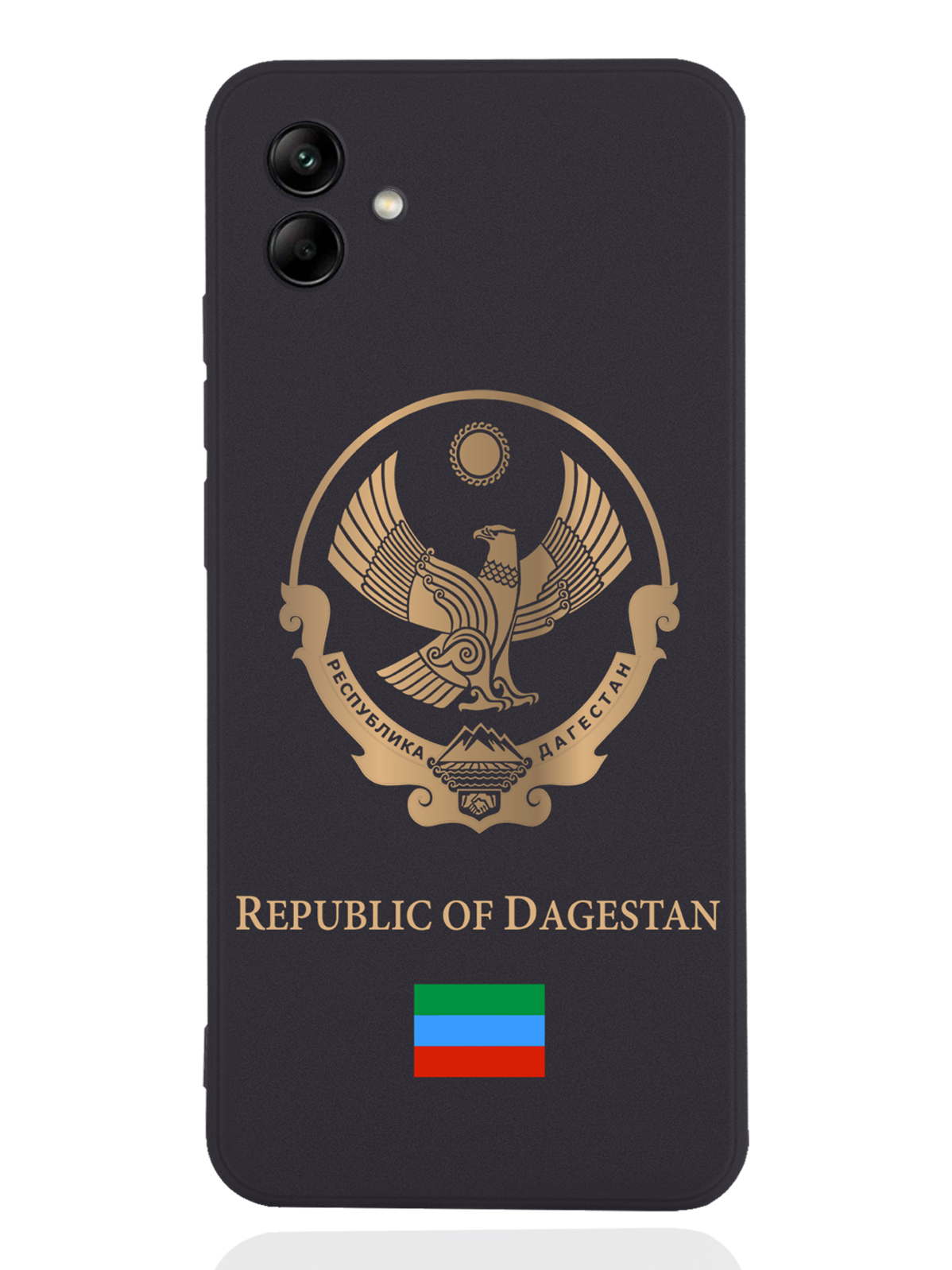 

Чехол SignumCase для Samsung Galaxy A04 Золотой Герб Дагестана черный, Золотистый;черный