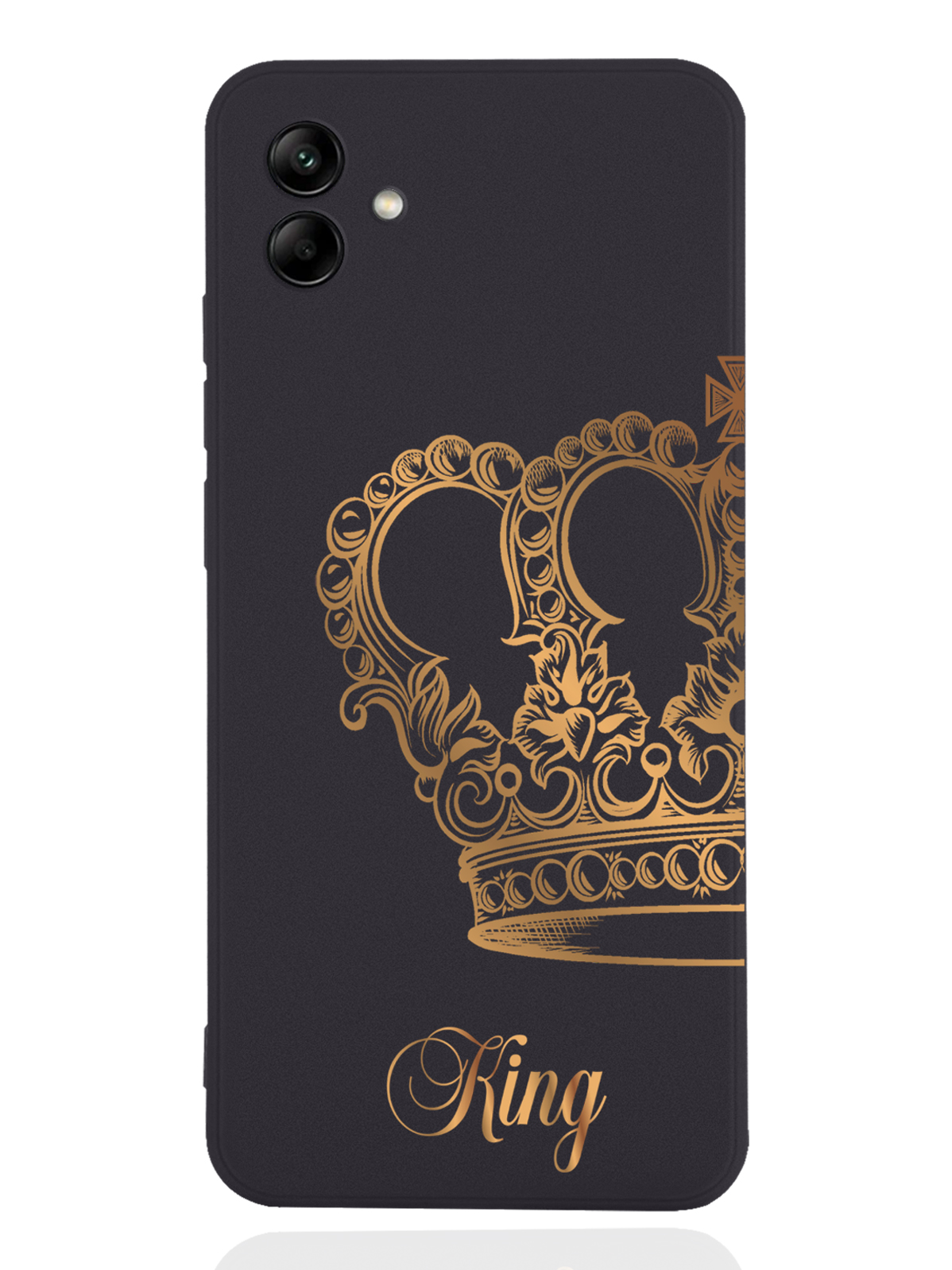 Чехол MustHaveCase для Samsung Galaxy A04 Парный чехол корона King черный