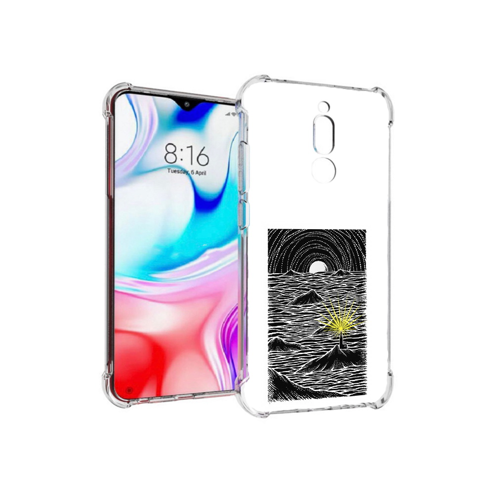 

Чехол MyPads Tocco для Xiaomi Redmi 8 маяк в черно белом море (PT138911.300.460), Прозрачный, Tocco