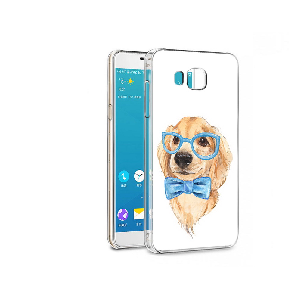 

Чехол MyPads Tocco для Samsung Galaxy C7 Pro Собака интеллигент (PT74619.550.159), Прозрачный, Tocco