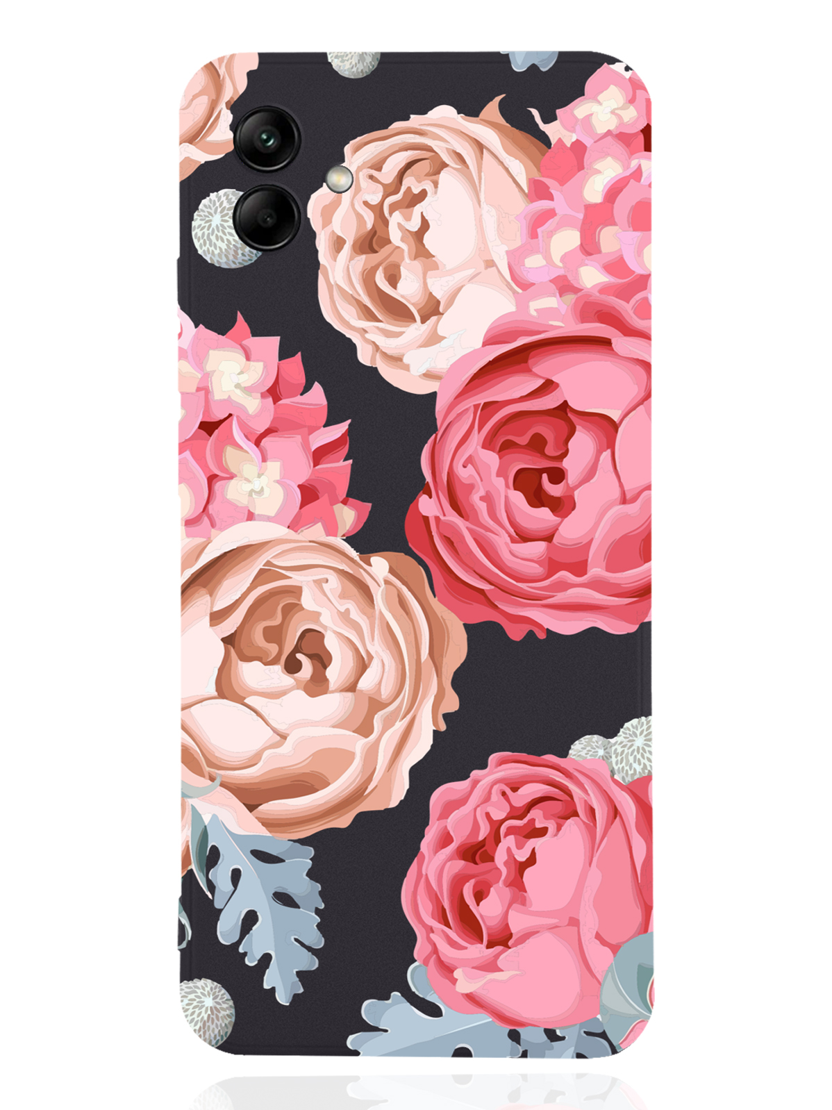 

Чехол MustHaveCase для Samsung Galaxy A04 Пионы черный, Розовый