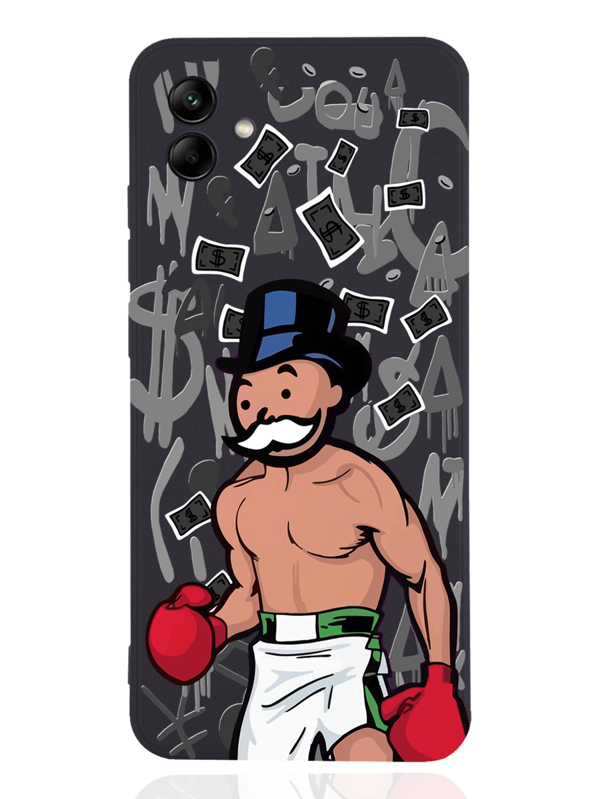 фото Чехол musthavecase для samsung galaxy a04 monopoly boxing монополия боксер черный