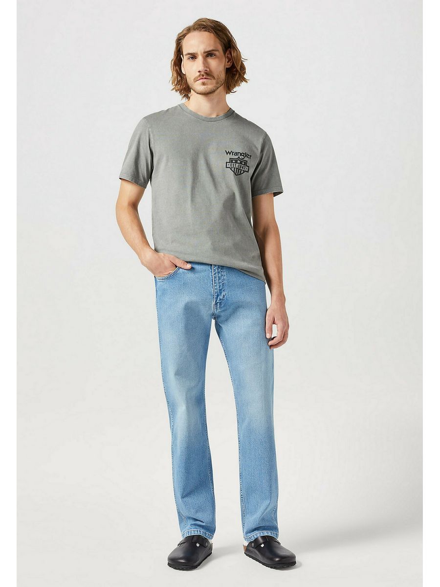 

Футболка мужская Wrangler WR122O07S серая M, Серый, WR122O07S