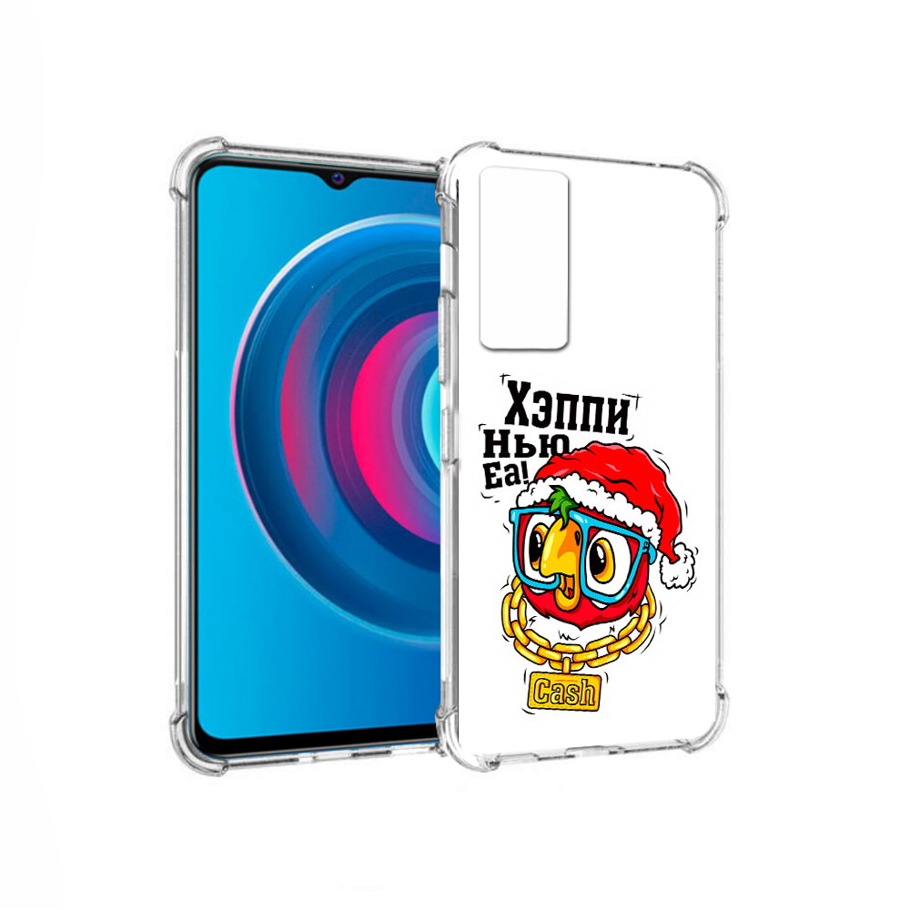 

Чехол MyPads Tocco для Vivo Y74s Хэппи нью еа (PT224892.430.196), Прозрачный, Tocco