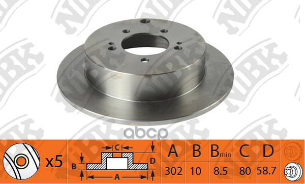 

Тормозный колодки NiBK задний для Mitsubishi Outlander 2007- RN1404