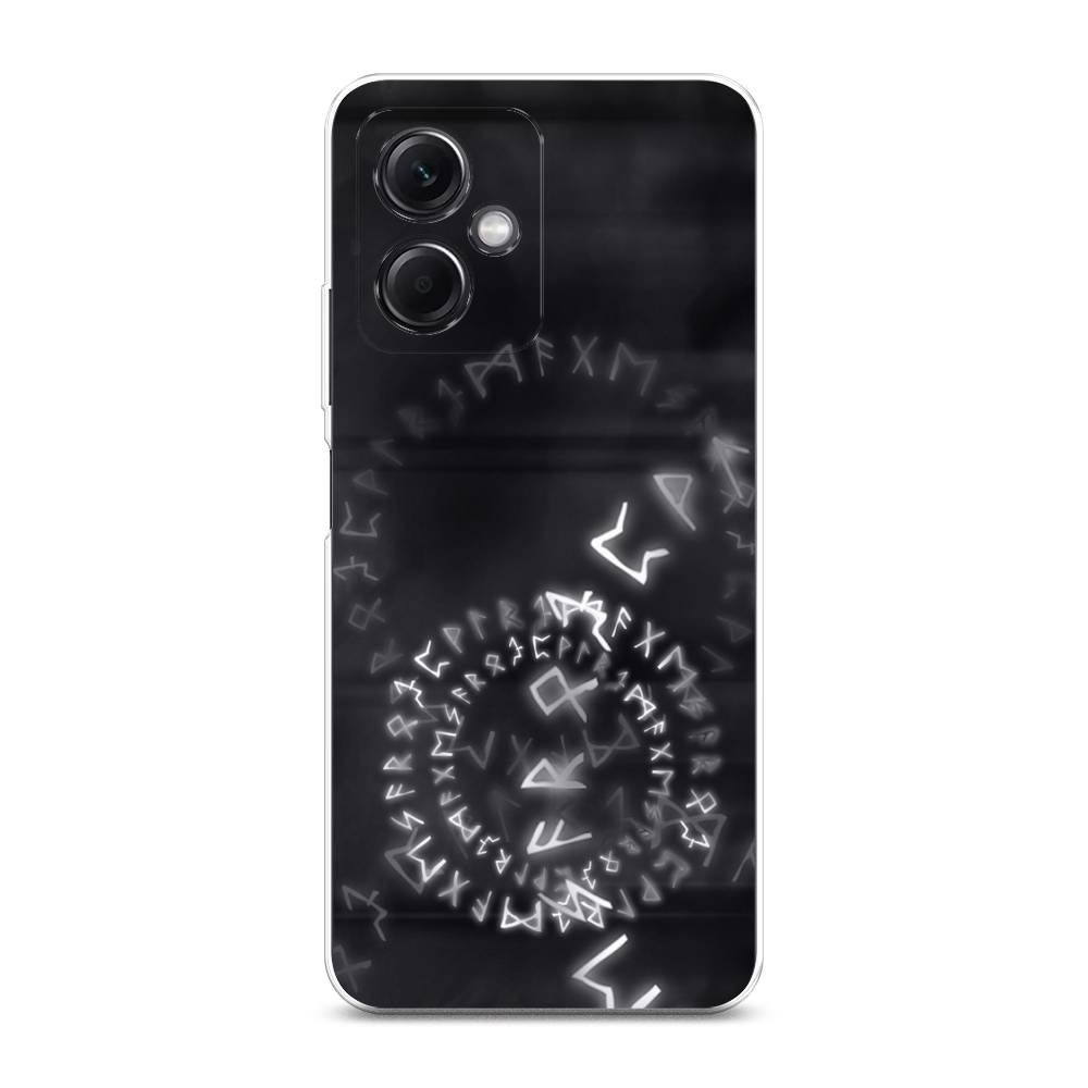 

Чехол на Xiaomi Redmi Note 12 5G "Руны", Серый;черный, 316950-3