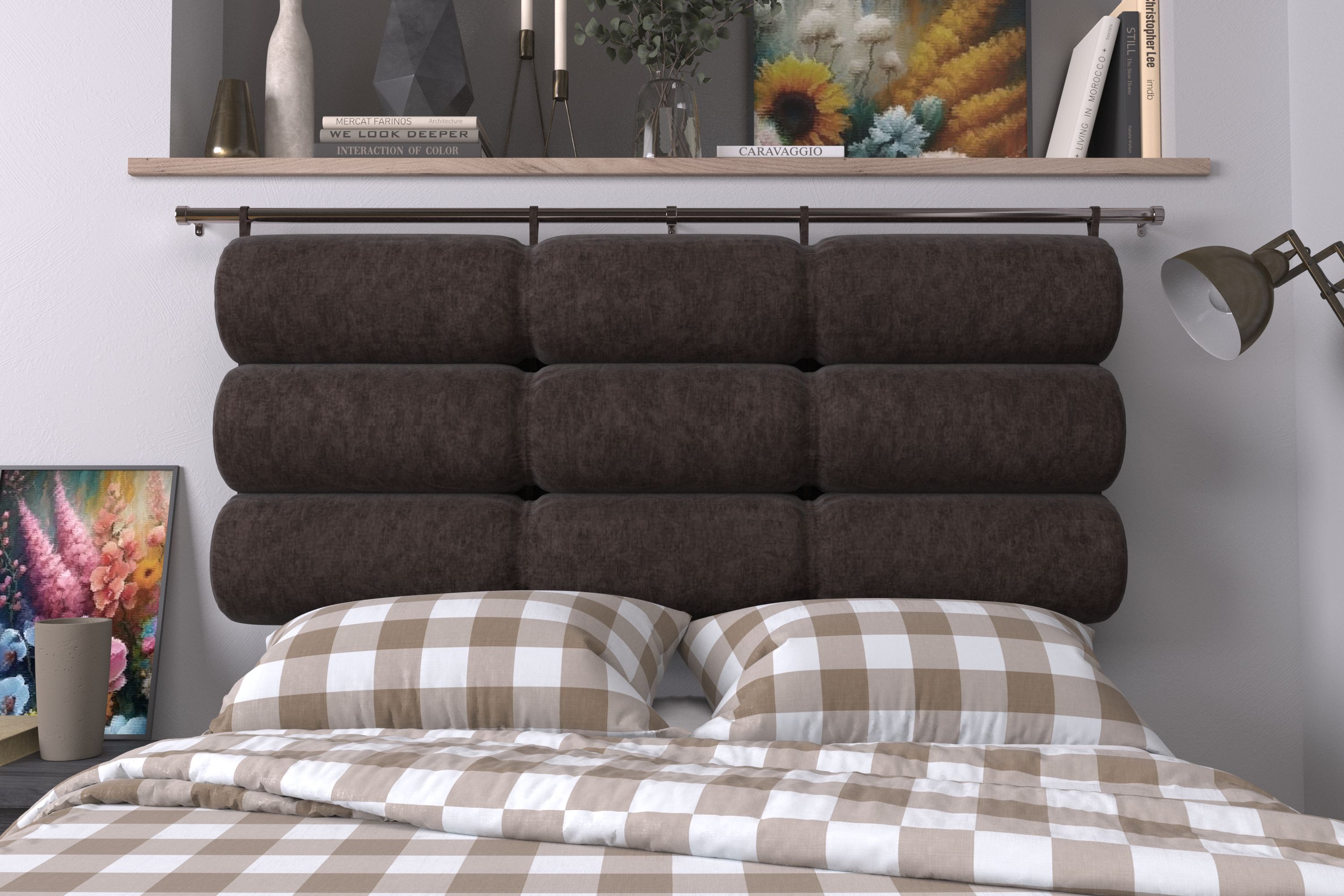 Изголовье кровати Mr. Mattress Soft XL Mokko 180x20 с креплением