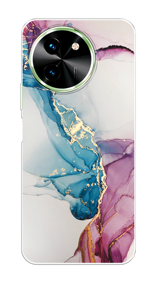 

Чехол на Vivo T3x/Y38 5G "Розовые разводы рисунок", Синий;розовый;золотистый, 2610650-1