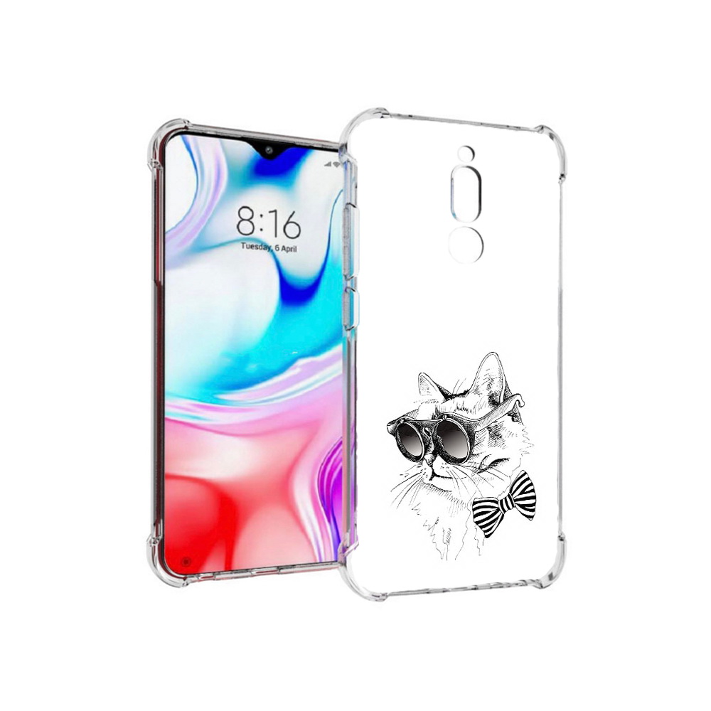 Чехол MyPads Tocco для Xiaomi Redmi 8 крутая кошка в очках (PT138911.300.421)