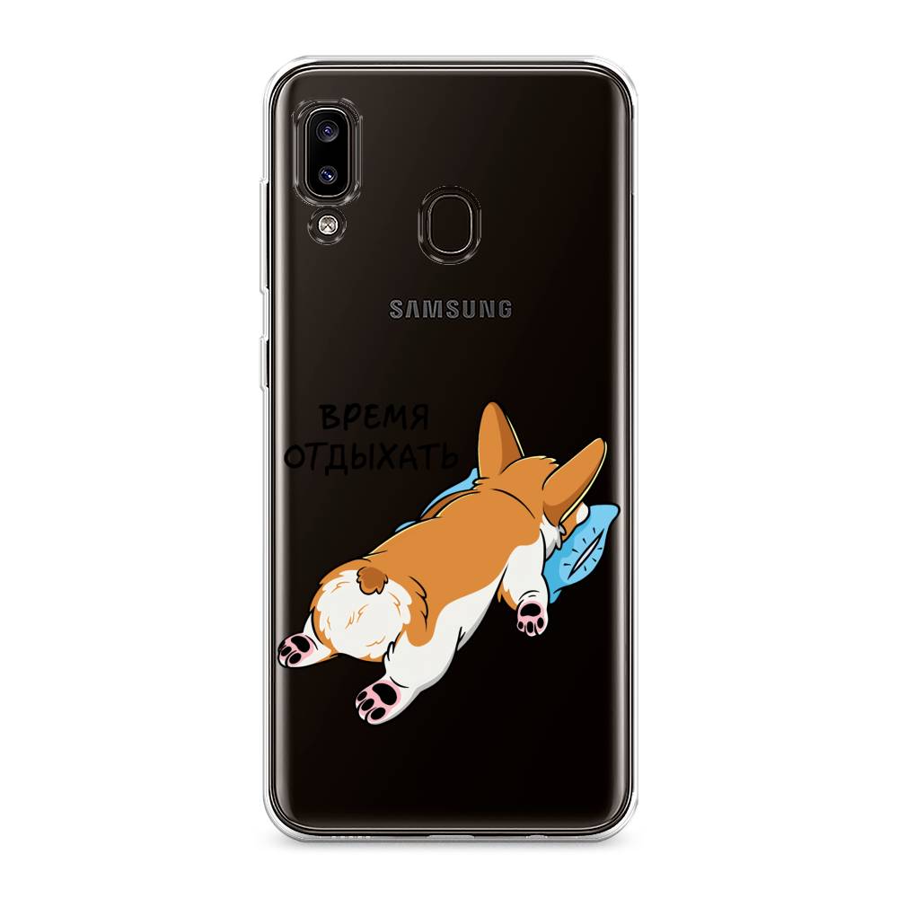 Чехол на Samsung Galaxy A30/A20 Корги отдыхает