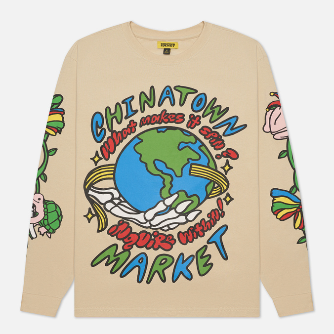 

Лонгслив мужской Chinatown Market CTM1980027 бежевый S, CTM1980027