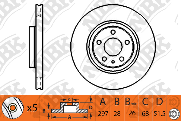 

Тормозный колодки NiBK задний для Mazda CX-5 2.0 2011- RN1517