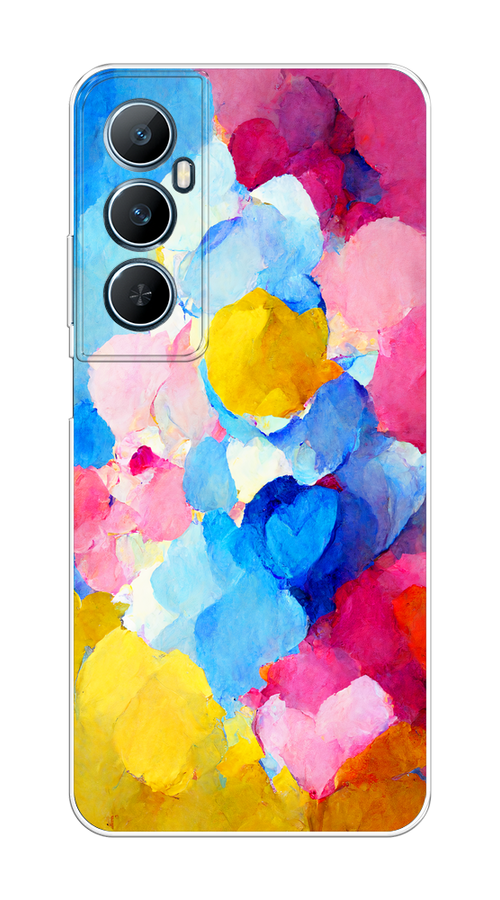

Чехол на Realme C65 "Яркие пятна", Синий;голубой;желтый;розовый, 2516750-1