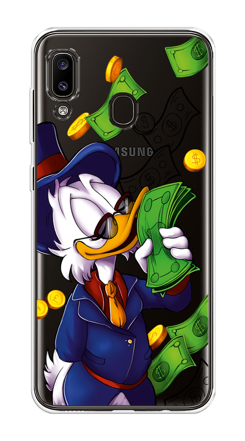 

Чехол на Samsung Galaxy A30 "Scrooge McDuck with Money", Синий;зеленый;белый, 27550-6