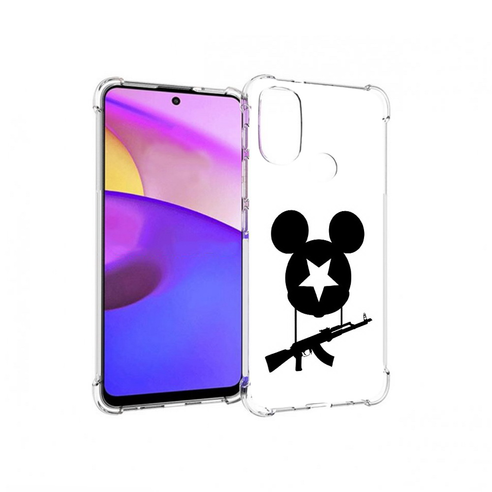 

Чехол MyPads Tocco для Motorola Moto E30 АК Микки (PT227074.357.26), Прозрачный, Tocco