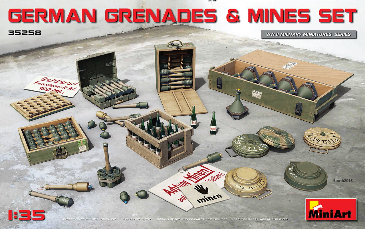 

Сборная модель MiniArt 1/35 Набор Немецких гранат с минами 35258
