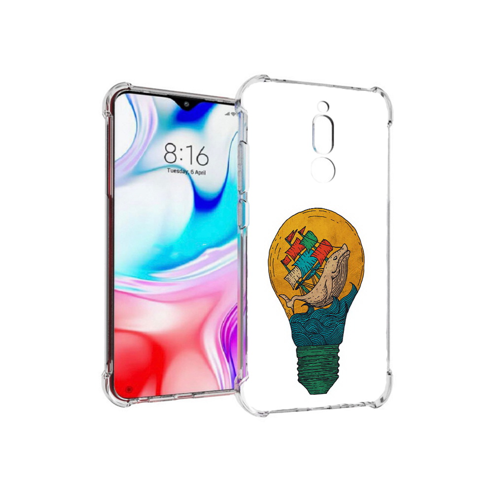 

Чехол MyPads Tocco для Xiaomi Redmi 8 кит в лампочке с парусами (PT138911.300.387), Прозрачный, Tocco