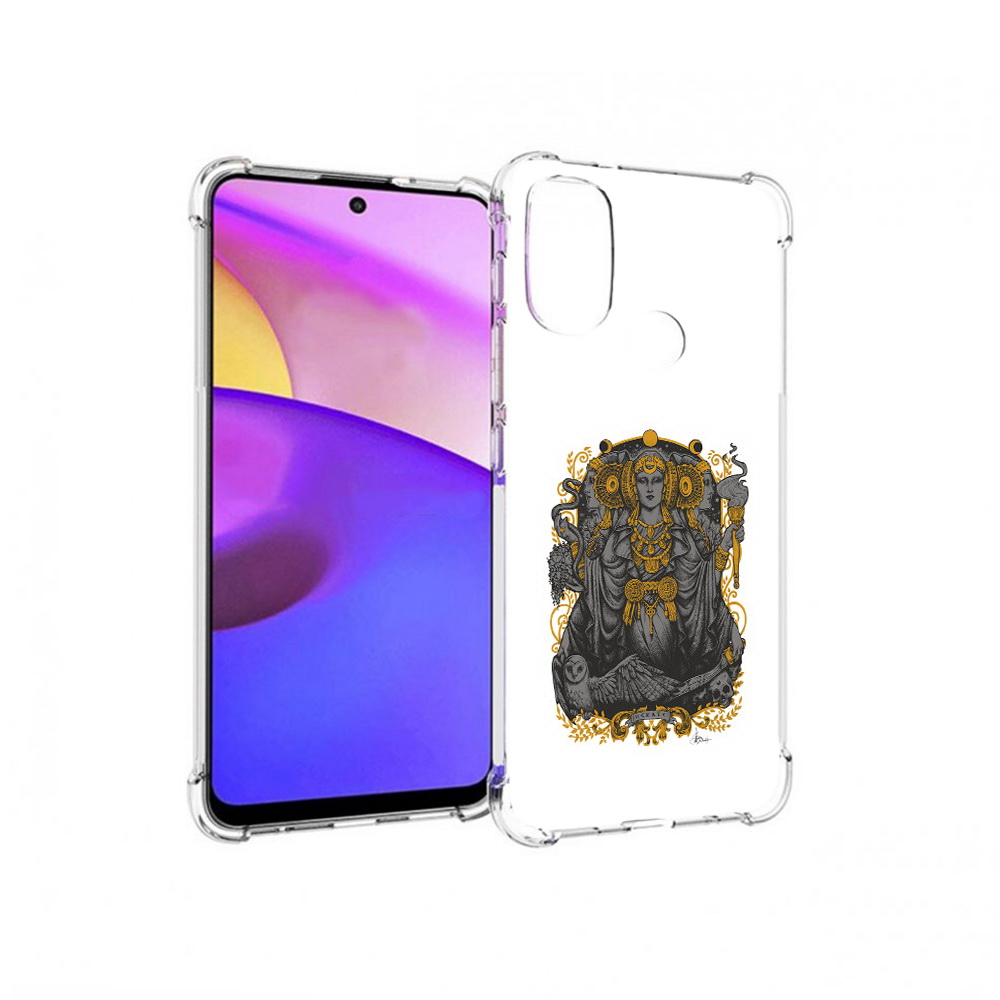 

Чехол MyPads Tocco для Motorola Moto E30 божество с золотыми элементами (PT227074.357.241), Прозрачный, Tocco