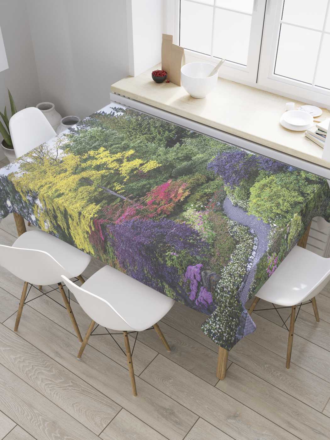 

Скатерть прямоугольная JoyArty "Осенняя тишина" из сатена, 120x145 см, Голубой, Осенняя тишина