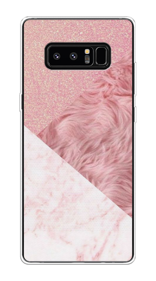 

Чехол на Samsung Galaxy Note 8 "Текстурные треугольники", Розовый;белый, 25250-1