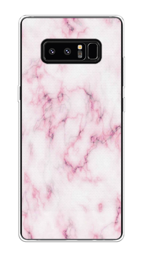 

Чехол на Samsung Galaxy Note 8 "Мрамор с розовым", Белый;розовый, 25250-1