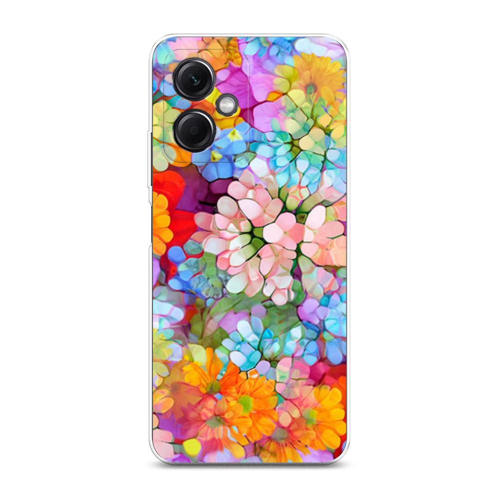 

Чехол на Xiaomi Redmi Note 12 5G "Цветы витраж", Оранжевый;розовый;голубой, 316950-3