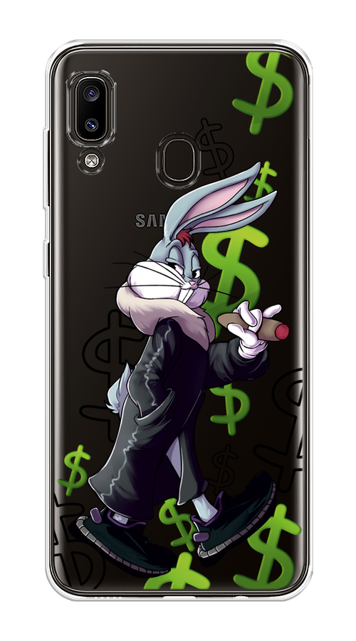 

Чехол на Samsung Galaxy A30 "Rich Bugs Bunny", Зеленый;черный;голубой, 27550-6