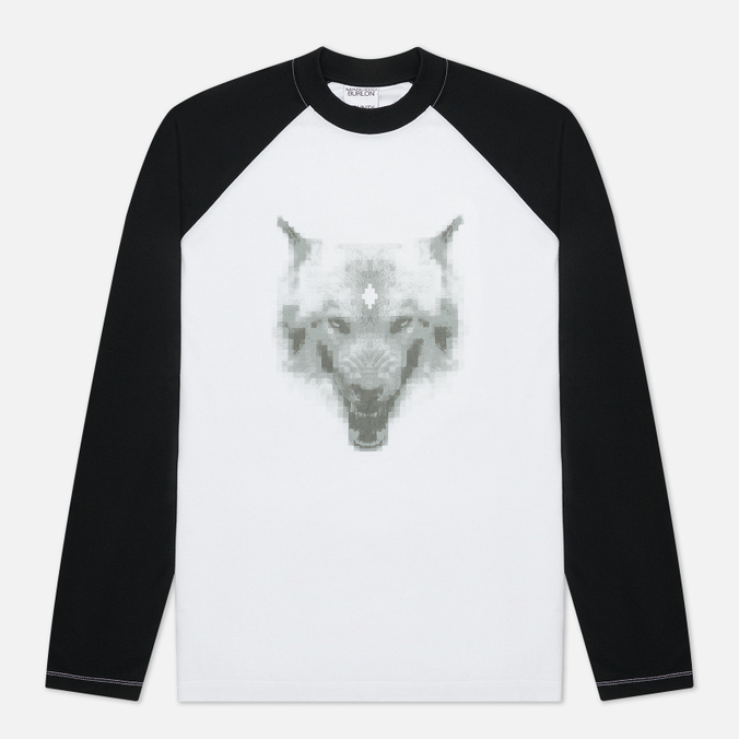 фото Лонгслив мужской marcelo burlon cmab043f21jer0020 белый m