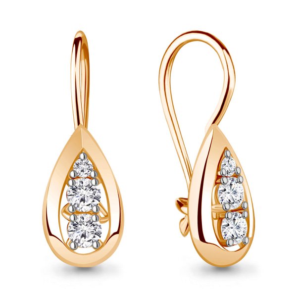 

Серьги из золота TEO MAORI 846686.1, фианит, 846686.1