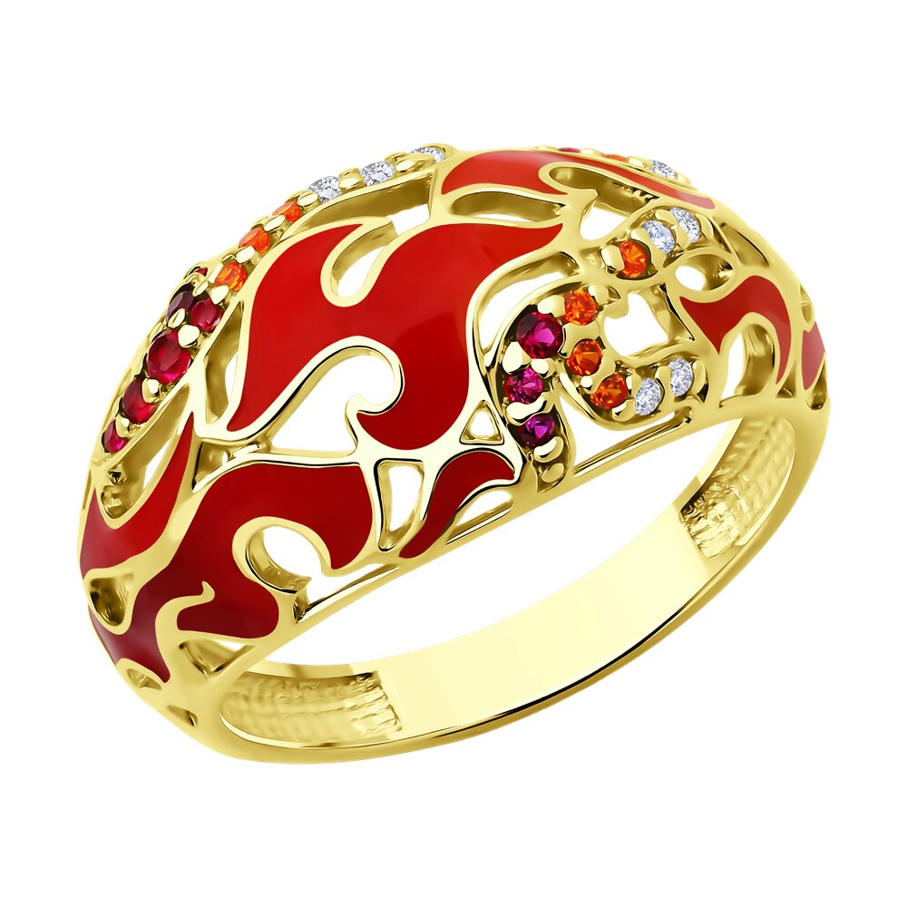 

Кольцо из серебра р. 19,5 Diamant 93-110-02139-1, фианит\эмаль, 93-110-02139-1