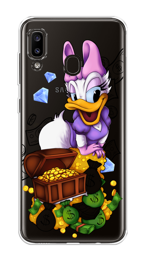 

Чехол на Samsung Galaxy A30 "Rich Daisy Duck", Коричневый;белый;фиолетовый, 27550-6