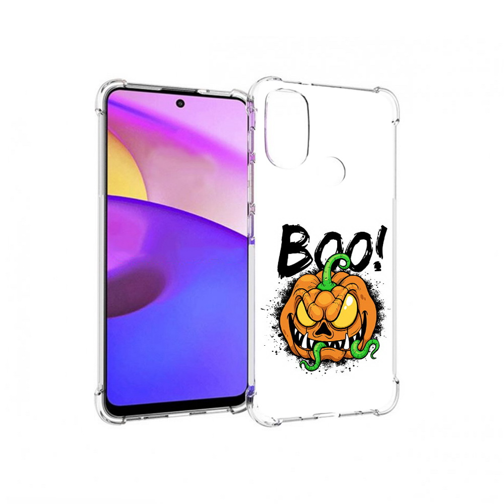 

Чехол MyPads Tocco для Motorola Moto E30 Хэллоуин бу (PT227074.357.193), Прозрачный, Tocco