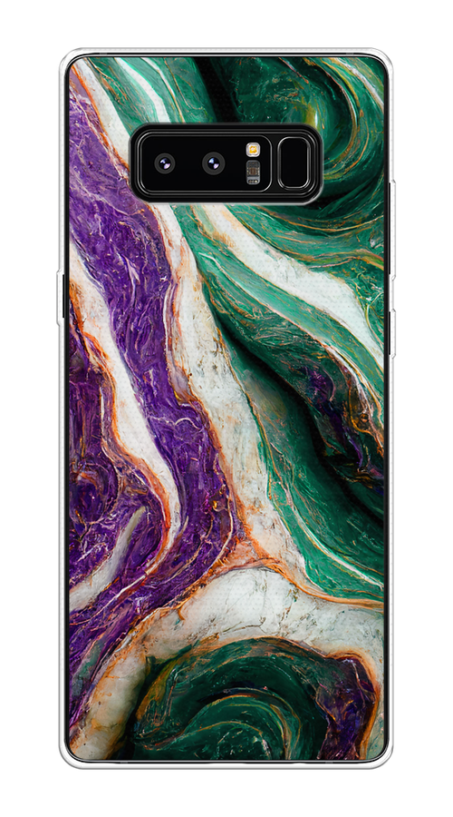 

Чехол на Samsung Galaxy Note 8 "Фиолетово-зеленый мрамор", Зеленый;фиолетовый, 25250-1