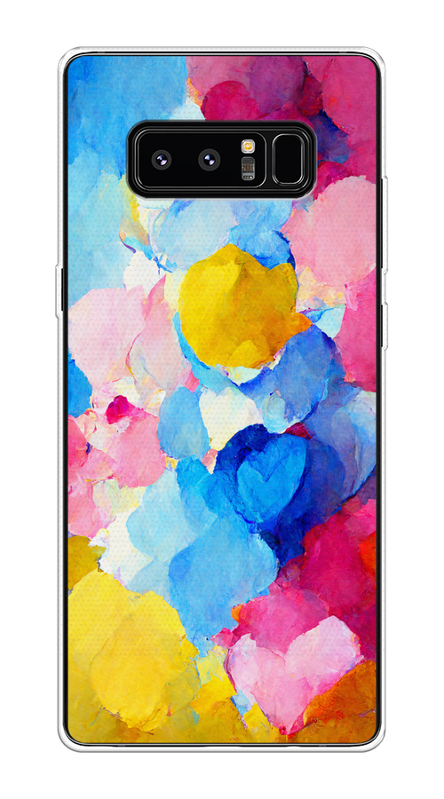 

Чехол на Samsung Galaxy Note 8 "Яркие пятна", Синий;голубой;желтый;розовый, 25250-1