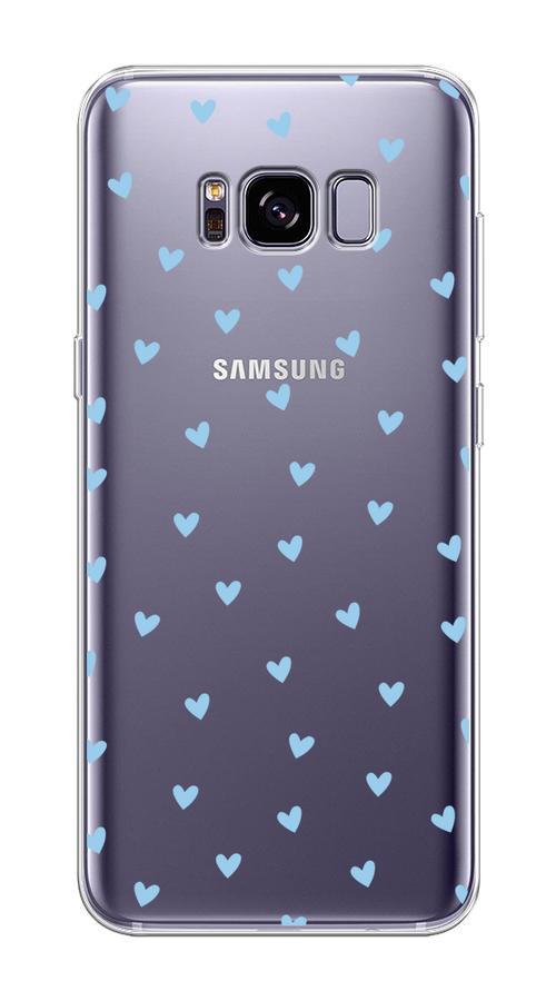 

Чехол на Samsung Galaxy S8 Plus "Голубые сердечки паттерн", Голубой;прозрачный, 24850-1