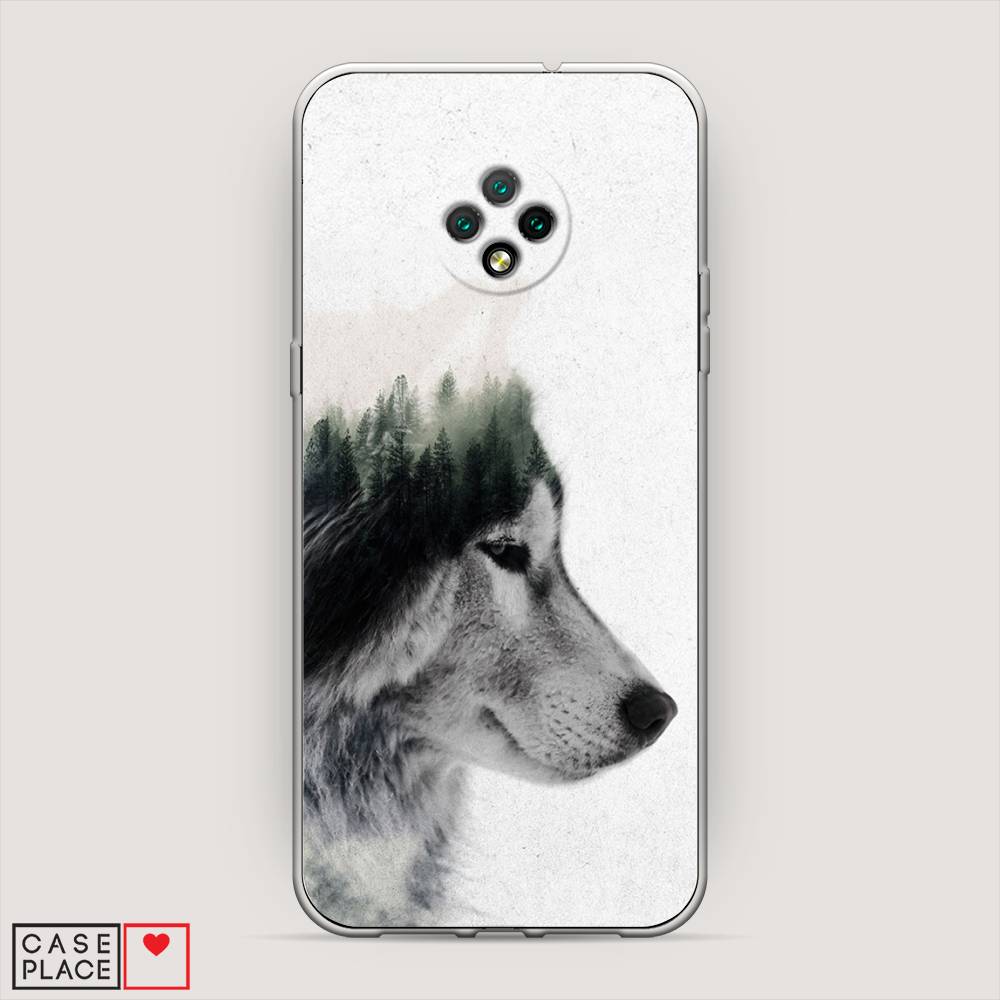 

Чехол на Doogee X95 "Волк лес", Серый;белый, 220850-1