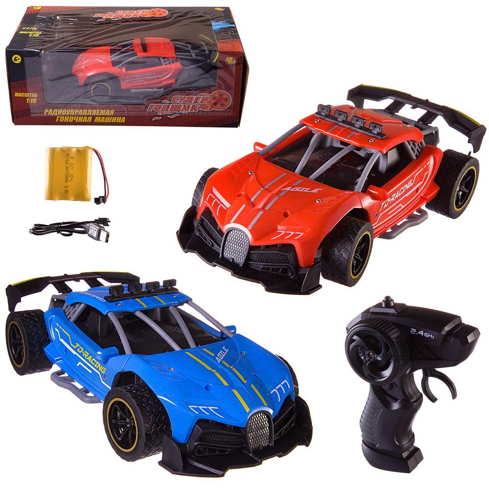 

Машинка р/у Abtoys гоночная 2,4Ггц, резиновые колеса аккум. блок 1:18 C-00475