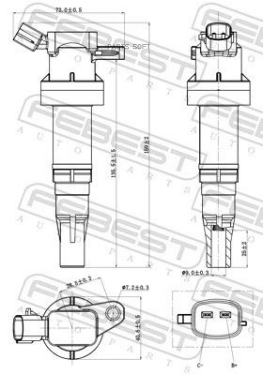 Катушка Зажигания FEBEST 12640011