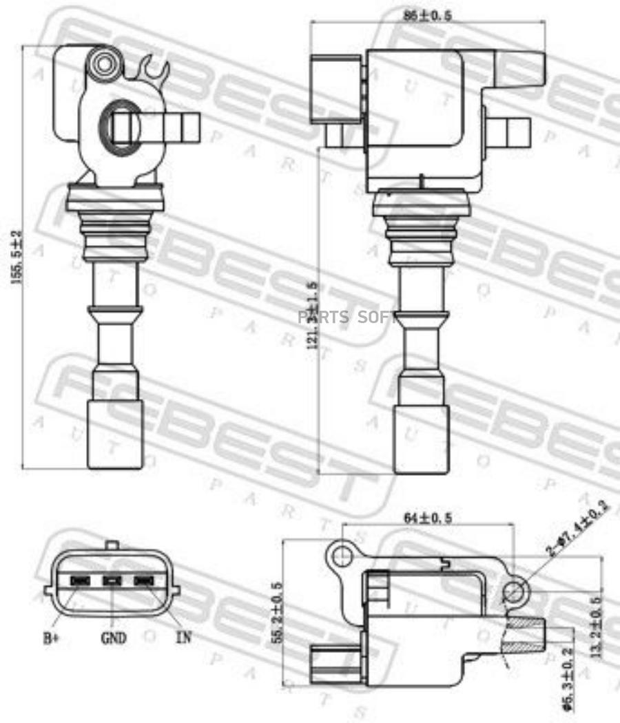 Катушка Зажигания FEBEST 12640010