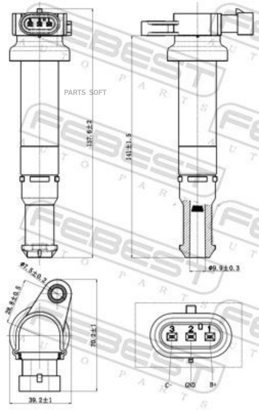 Катушка Зажигания FEBEST 12640008