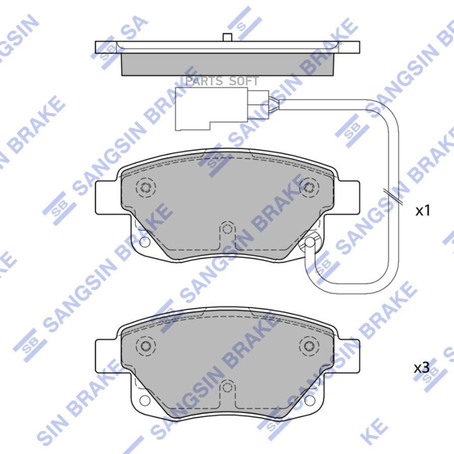 

Тормозные колодки Sangsin brake sp4404