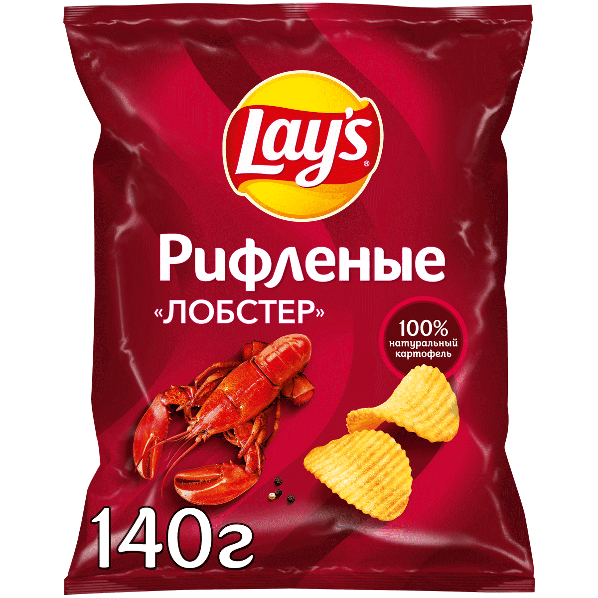 Картофельные чипсы Lay's Лобстер рифленые 140 г