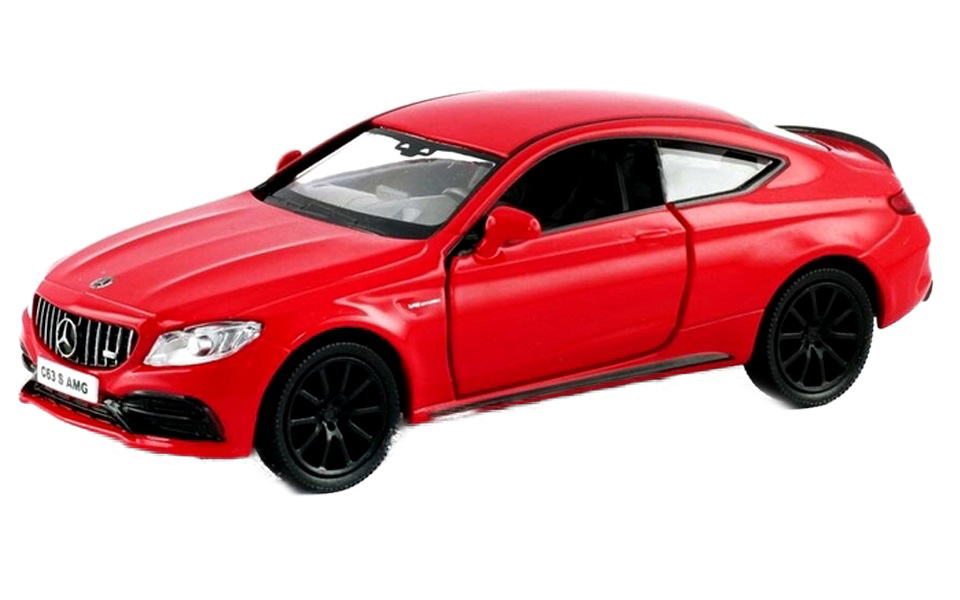

Машинка Uni-Fortune RMZ City 1:32 Mercedes-Benz C63 S AMG Coupe 2019 красный 554987-RD