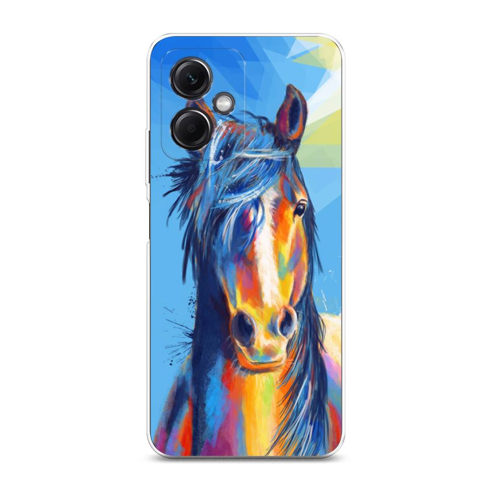 

Чехол на Xiaomi Redmi Note 12 5G "Лошадь арт 3", Голубой;желтый;синий, 316950-1