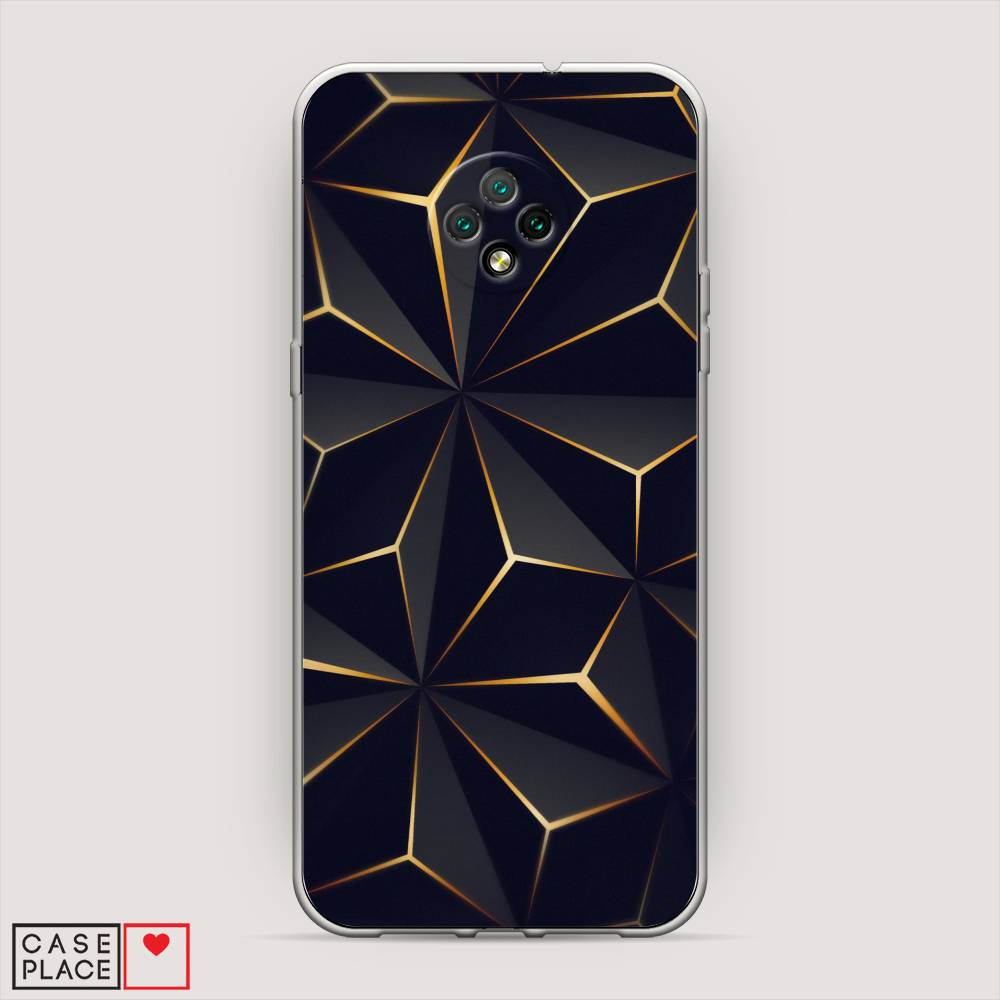 

Чехол на Doogee X95 "Черные полигоны", Золотистый;черный, 220850-3