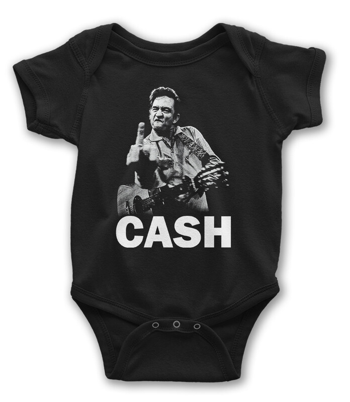 Боди детское WILD CHILD Джонни Кэш / Johnny Cash, цв.черный р.80