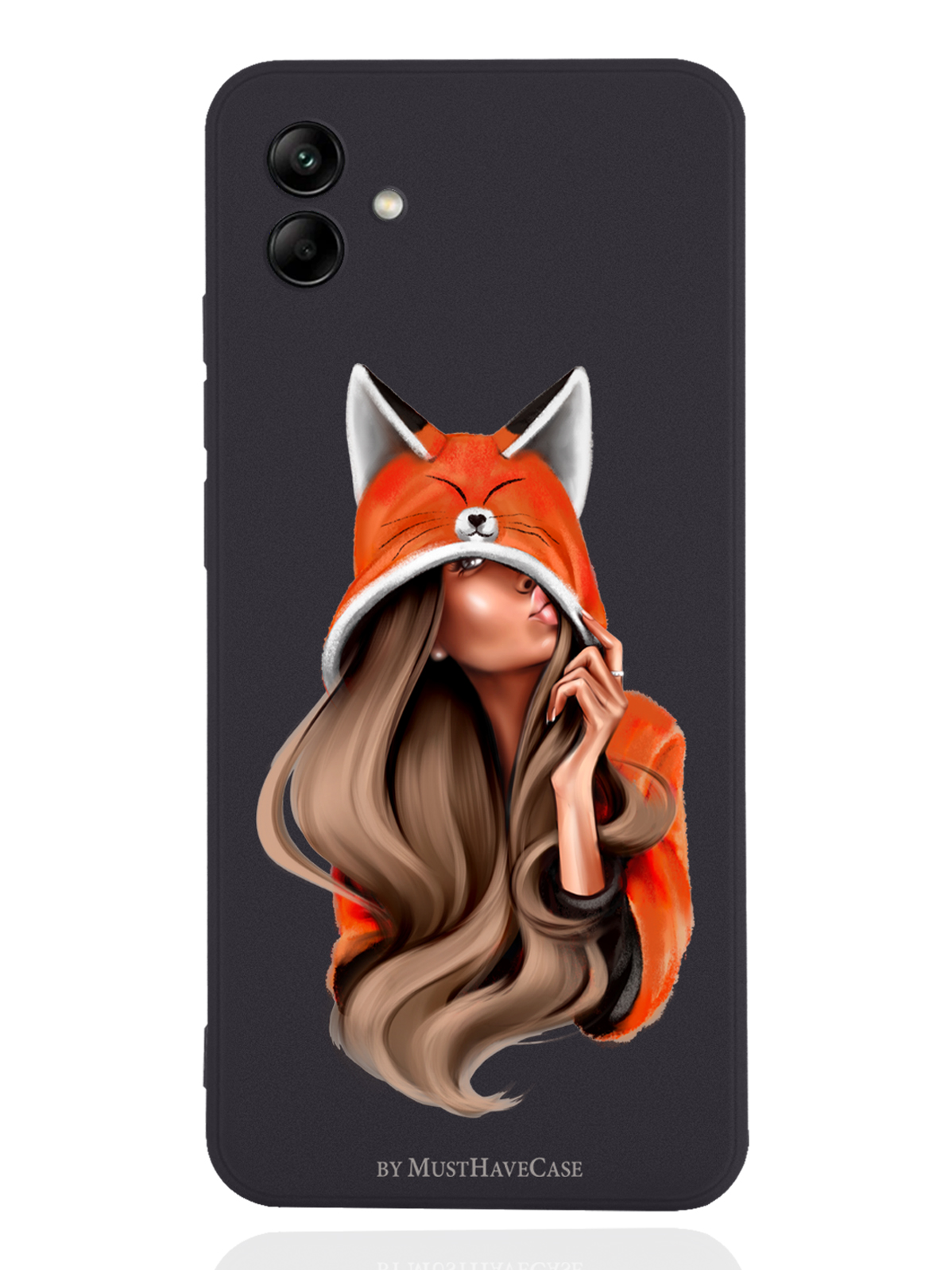 

Чехол MustHaveCase для Samsung Galaxy A04 Foxy Girl/ Лисичка черный, Оранжевый;черный