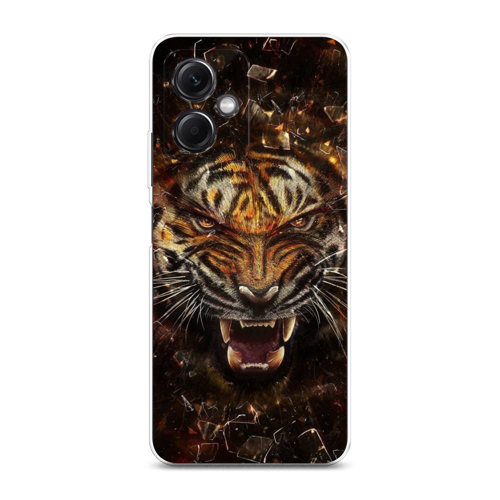

Чехол на Xiaomi Redmi Note 12 5G "Тигр осколки", Оранжевый;серый;черный, 316950-1
