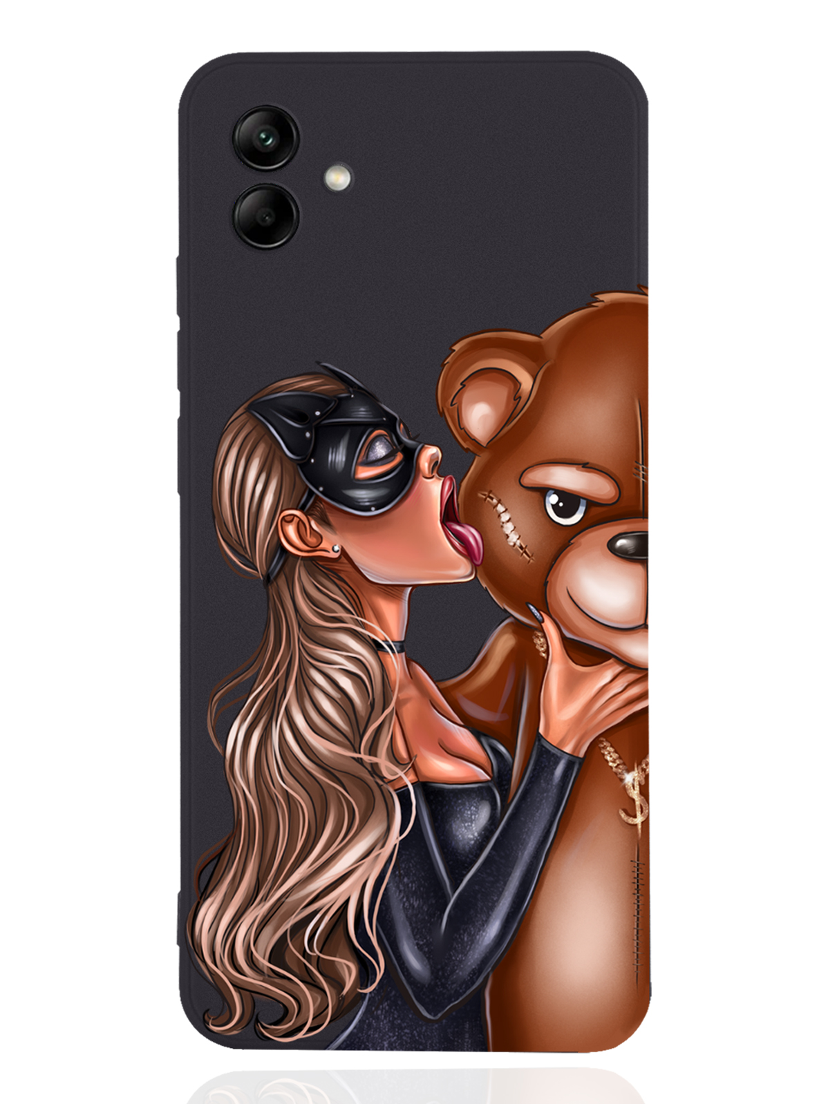 

Чехол MustHaveCase для Samsung Galaxy A04 Кошечка и мишка черный, Черный;коричневый